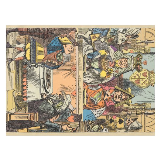 Alice in Wonderland Cheshire Cat Characters Tafelkleed (Voorkant (Horizontaal))