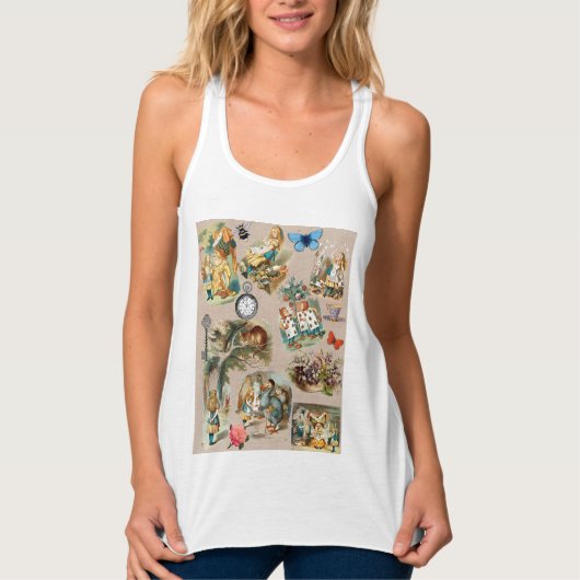 Alice in Wonderland Cheshire Cat Characters Tanktop (Voorkant)