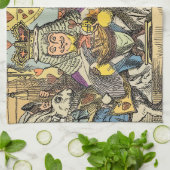 Alice in Wonderland Cheshire Cat Characters Theedoek (Gevouwen)