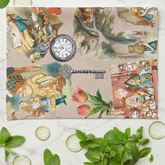 Alice in Wonderland Cheshire Cat Characters Theedoek (Gevouwen)