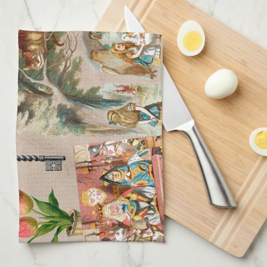 Alice in Wonderland Cheshire Cat Characters Theedoek (Quarter Fold)