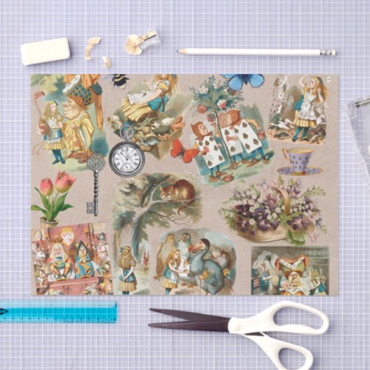 Alice in Wonderland Cheshire Cat Characters Tissuepapier (Craft)