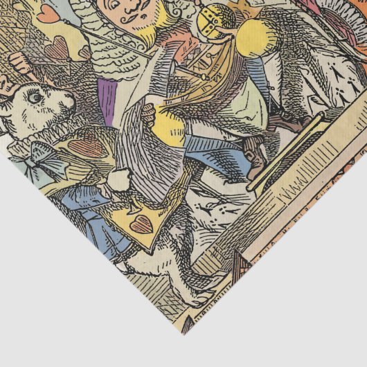 Alice in Wonderland Cheshire Cat Characters Tissuepapier (Detail)