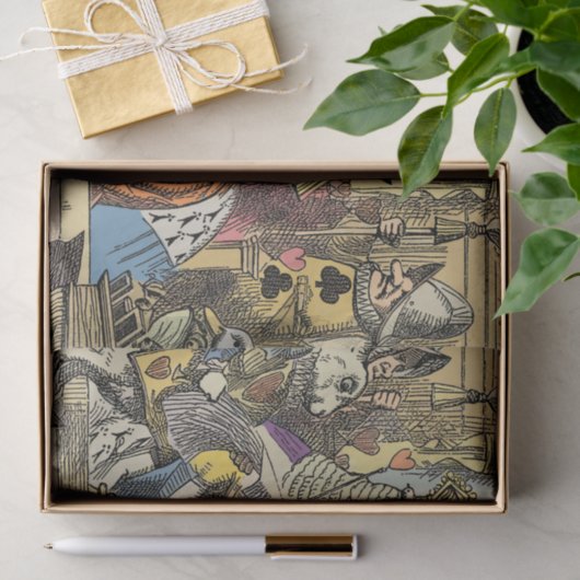 Alice in Wonderland Cheshire Cat Characters Tissuepapier (Geschenk)