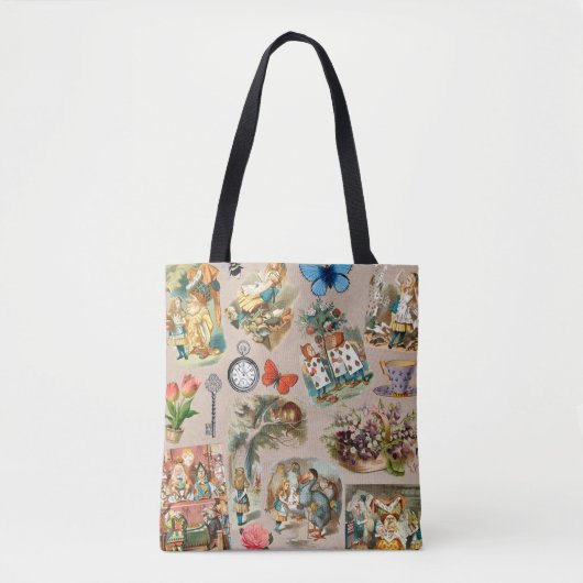 Alice in Wonderland Cheshire Cat Characters Tote Bag (Voorkant)