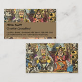 Alice in Wonderland Cheshire Cat Characters Visitekaartje (Voorkant / Achterkant)