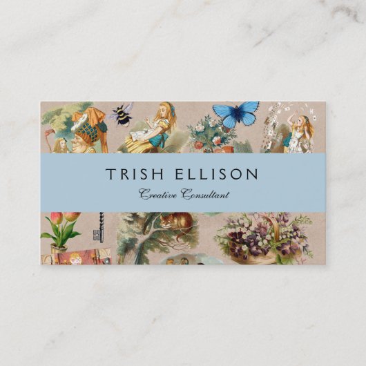 Alice in Wonderland Cheshire Cat Characters Visitekaartje (Voorkant)