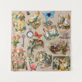 Alice in Wonderland Cheshire Cat Characters Wandkleed (Voorkant)