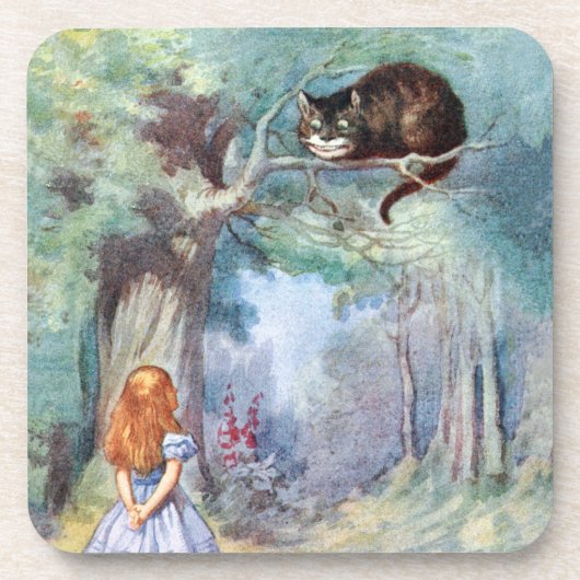 Alice in Wonderland Cheshire Cat Cork Onderzetter  (Voorkant)