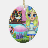 Alice in Wonderland Cheshire Cat Cute Keramisch Ornament (Rechts)