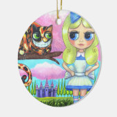 Alice in Wonderland Cheshire Cat Cute Keramisch Ornament (Links)