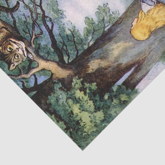  Alice in Wonderland Cheshire Cat Decoupage Tissuepapier (Detail)