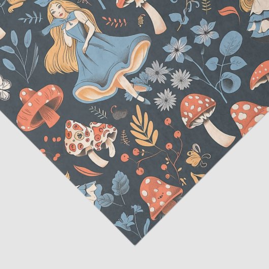  Alice in Wonderland Cheshire Cat Decoupage Tissuepapier (Detail)