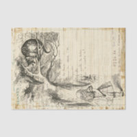 Alice in Wonderland  Cheshire Cat Decoupage