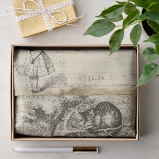 Alice in Wonderland  Cheshire Cat Decoupage Tissuepapier (Geschenk)