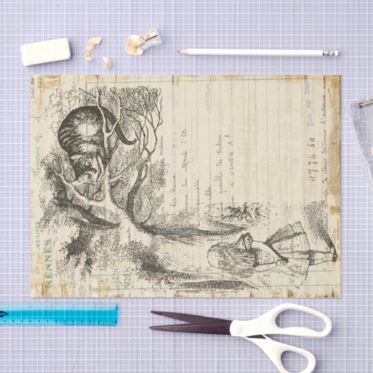 Alice in Wonderland  Cheshire Cat Decoupage Tissuepapier (Craft)