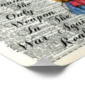 Alice in Wonderland Cheshire Cat Dictionary Art Poster (Hoek)