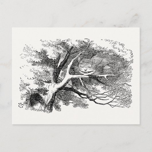 Alice in Wonderland - Cheshire Cat Fading to Smile Briefkaart (Voorkant)