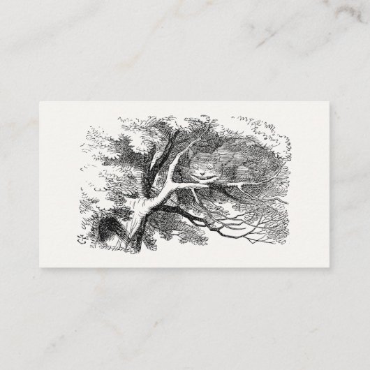 Alice in Wonderland - Cheshire Cat Fading to Smile Visitekaartje (Achterkant)