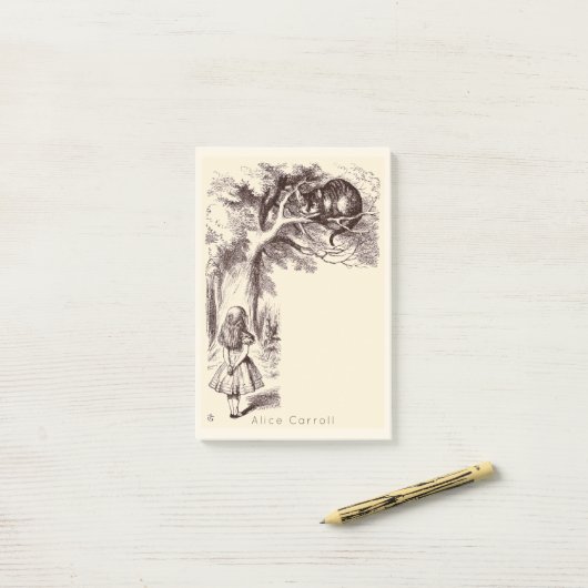  Alice in Wonderland | Cheshire Cat Grin Post-it® Notes (Op bureau)