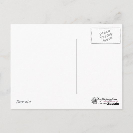 Alice in Wonderland Cheshire Cat Grunge Briefkaart (Achterkant)