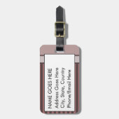 Alice in Wonderland Cheshire Cat Grunge (roze) Bagagelabel (Voorkant verticaal)