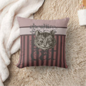 Alice in Wonderland Cheshire Cat Grunge (roze) Kussen (Deken)
