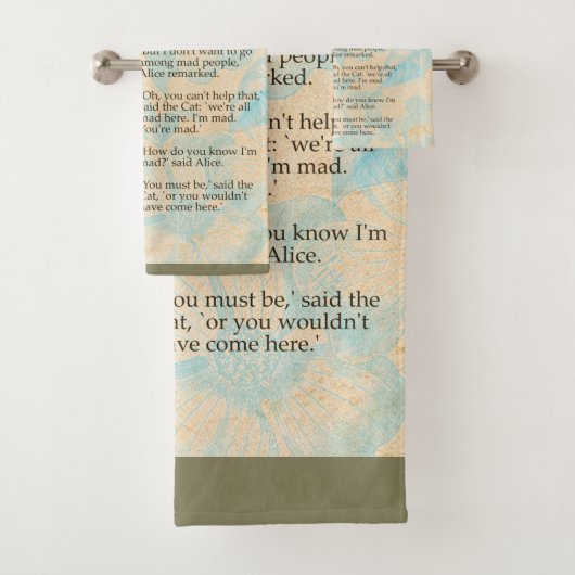 Alice in Wonderland Cheshire Cat Mad Bad Handdoek (Insitu)
