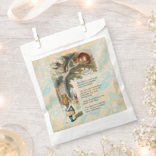 Alice in Wonderland Cheshire Cat Mad Bedankzakje (Geknipt)