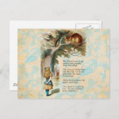 Alice in Wonderland Cheshire Cat Mad Briefkaart (Voorkant / Achterkant)