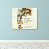 Alice in Wonderland Cheshire Cat Mad Canvas Afdruk (Insitu (Houten vloer))