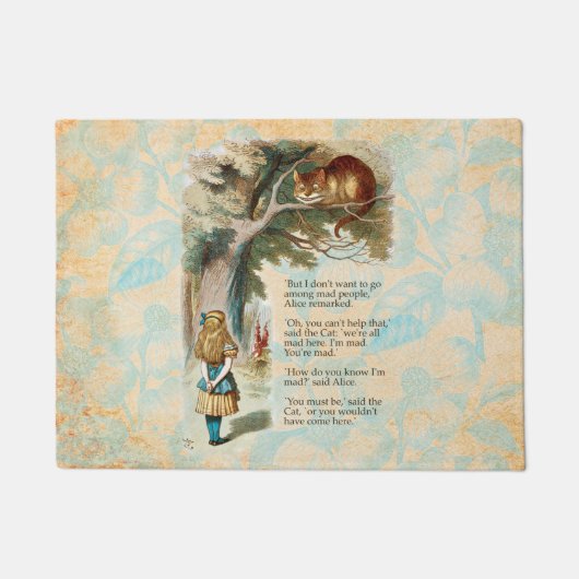 Alice in Wonderland Cheshire Cat Mad Deurmat (Voorkant)