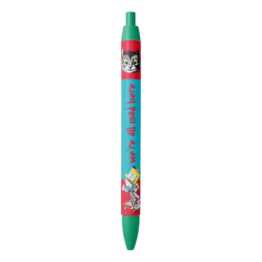 Alice in Wonderland Cheshire Cat Mad Hatter Pen (Voorkant Verticaal)