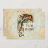 Alice in Wonderland Cheshire Cat Mad Kaart (Voorkant / Achterkant)