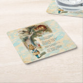 Alice in Wonderland Cheshire Cat Mad Kartonnen Onderzetters (Schuin)