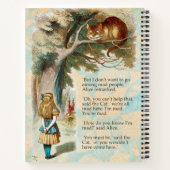 Alice in Wonderland Cheshire Cat Mad Notitieboek (Achterkant)
