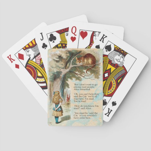Alice in Wonderland Cheshire Cat Mad Pokerkaarten (Achterkant)