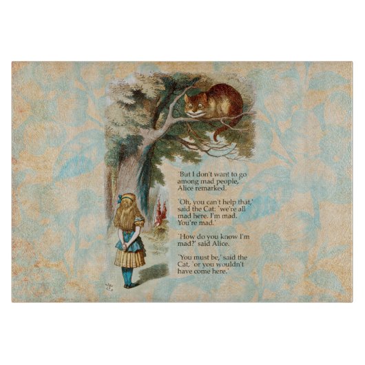 Alice in Wonderland Cheshire Cat Mad Snijplank (Voorkant)