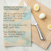 Alice in Wonderland Cheshire Cat Mad Theedoek (Quarter Fold)