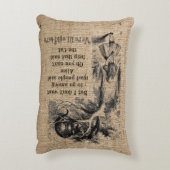 Alice in Wonderland; Cheshire Cat met Alice Accent Kussen (Achterkant (Verticaal))