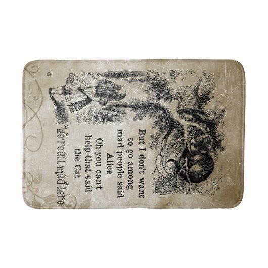 Alice in Wonderland; Cheshire Cat met Alice Badmat (Voorkant)