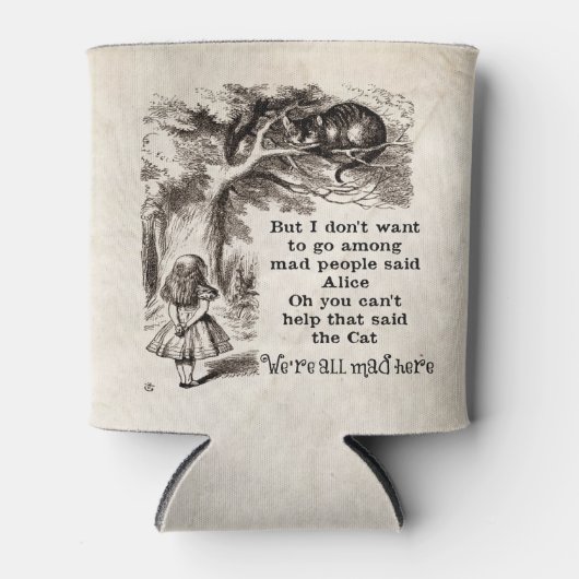 Alice in Wonderland; Cheshire Cat met Alice Blikjeskoeler (Voorkant)