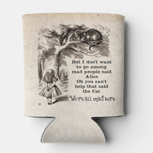 Alice in Wonderland; Cheshire Cat met Alice Blikjeskoeler (Achterkant)