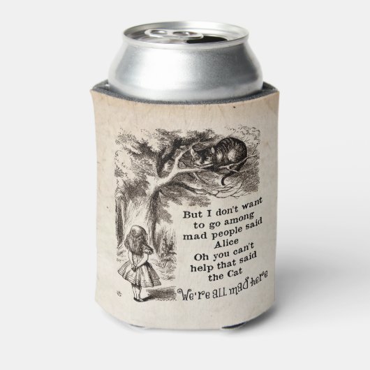 Alice in Wonderland; Cheshire Cat met Alice Blikjeskoeler (Blikje Achterkant)