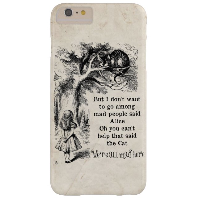 Alice in Wonderland; Cheshire Cat met Alice Case-Mate iPhone Case (Achterkant)