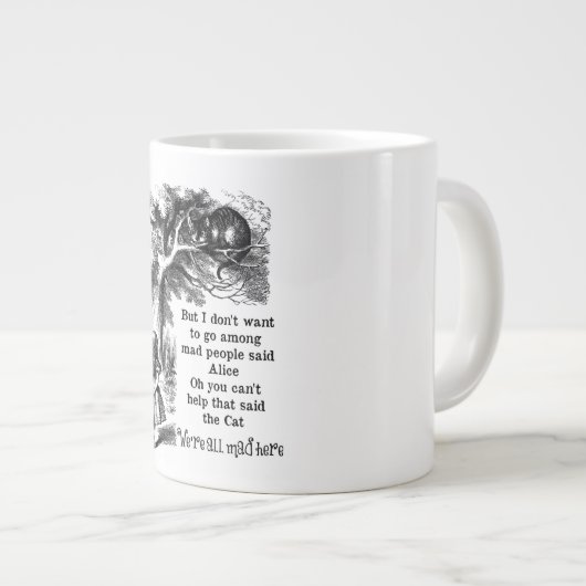 Alice in Wonderland; Cheshire Cat met Alice Grote Koffiekop (Voorkant rechts)