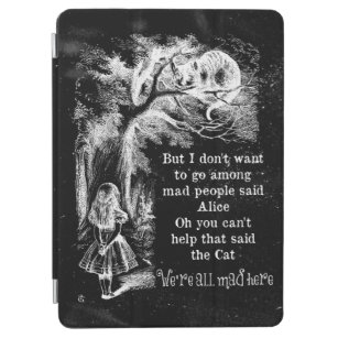 Alice in Wonderland; Cheshire Cat met Alice iPad Air Cover