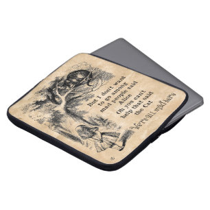 Alice in Wonderland; Cheshire Cat met Alice Laptop Sleeve