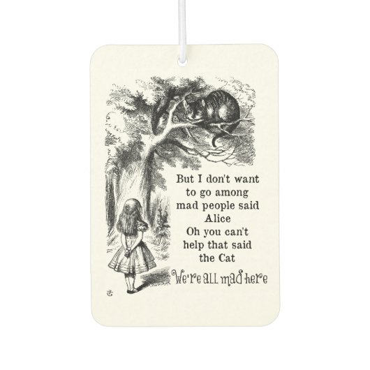 Alice in Wonderland; Cheshire Cat met Alice Luchtverfrisser (Voorkant)