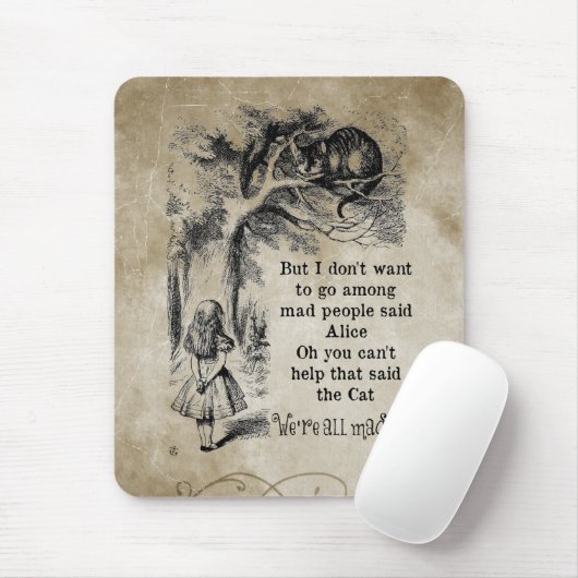 Alice in Wonderland; Cheshire Cat met Alice Muismat (Met muis)